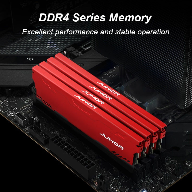 JUHOR Memoria Ram ddr4 8GB 16GB 3200MHz 2666MHz 3000MHz DDR3  8GB 1600MHz 1866MHz DIMM Desktop  Memory RAMS with Heat Sink