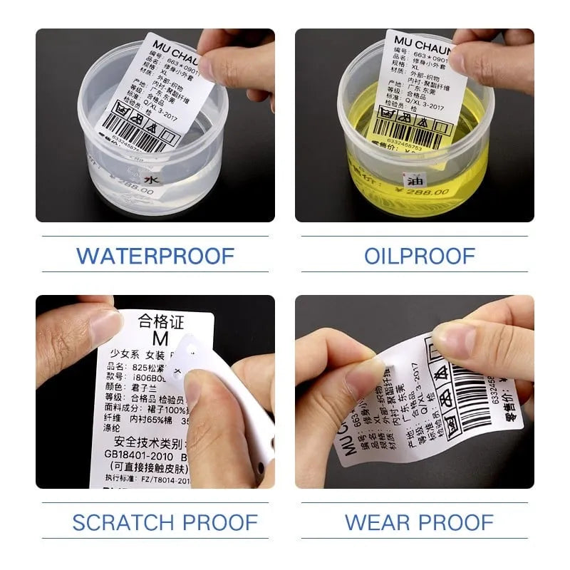 【Buy 2 get 10% off】Niimbot B1 B21 B3S Label Maker Sticker Thermal Label Paper Roll Round White Transparent Price Tag Labels