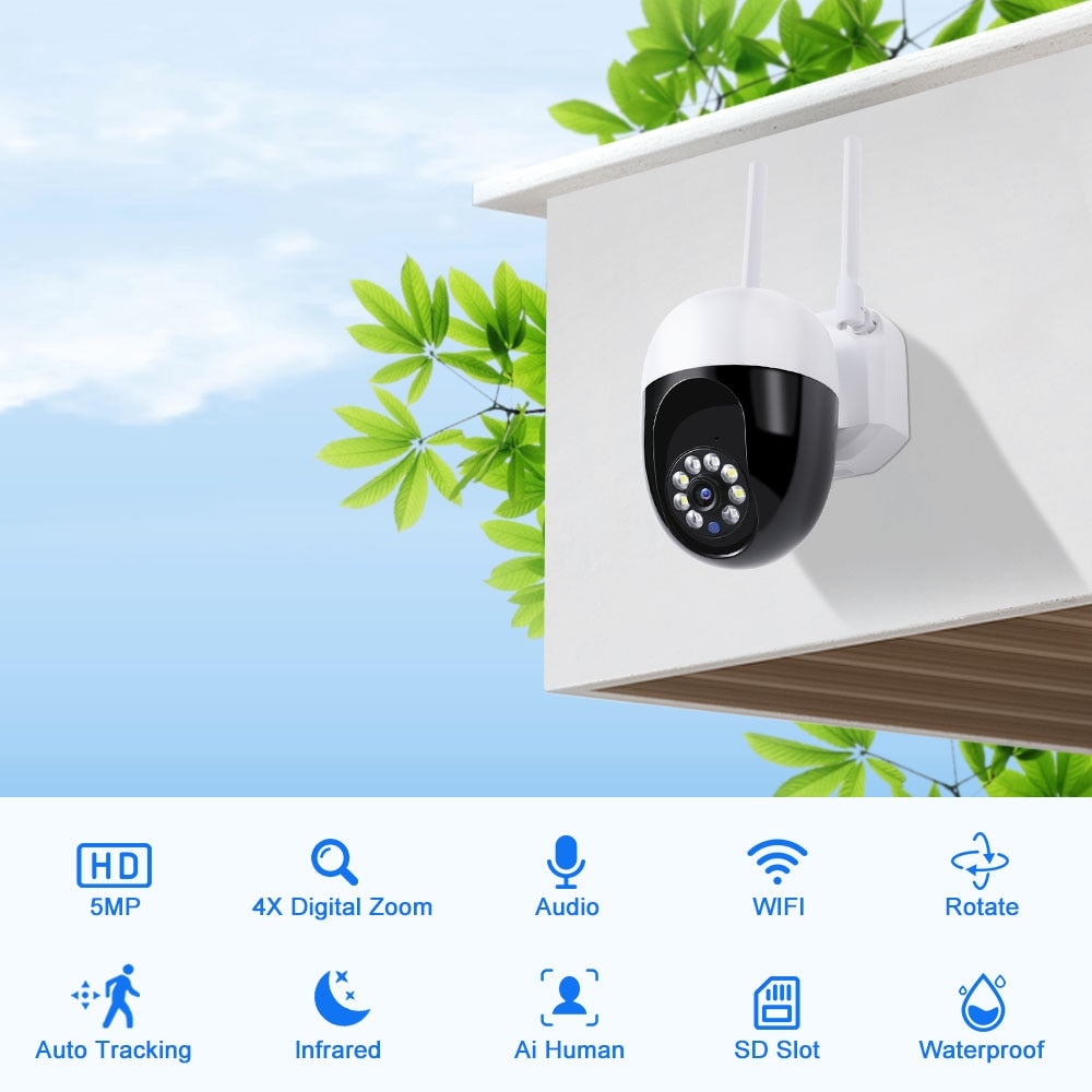 1080P 4PCS CCTV IP Wifi Surveillance Camera Outdoor Waterproof Security Protection Wireless Home Camera Monitor Track Alarm 360°