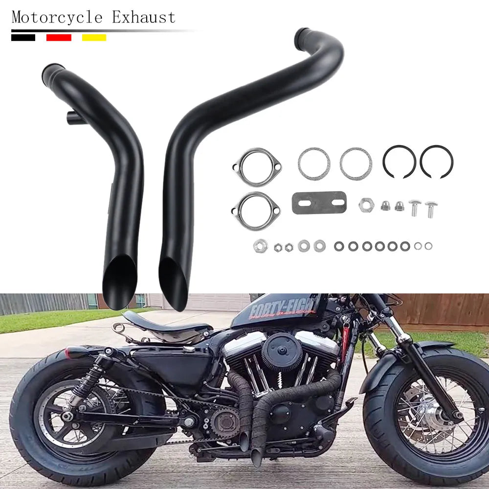 Motorcycle Exhaust Muffler system Accessories For Harley Softail Chopper Bobber Custom Sportster XL883 X48 X72 Fat Boy Street
