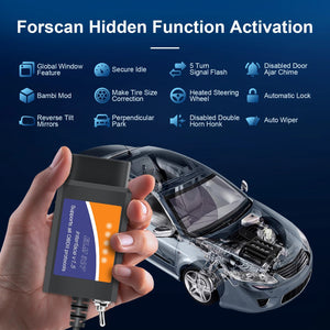 Forscan ELM 327 USB v1.5 PIC18F25K80 OBD2 Scanner for Mazda Ford Code Reader Auto Diagnostic Scanner Tool Made for Automotive