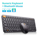 Baseus Mouse Bluetooth Wireless Computer Keyboard and Mouse Combo with 2.4GHz USB Nano Receiver  for PC MacBook Tablet Laptop