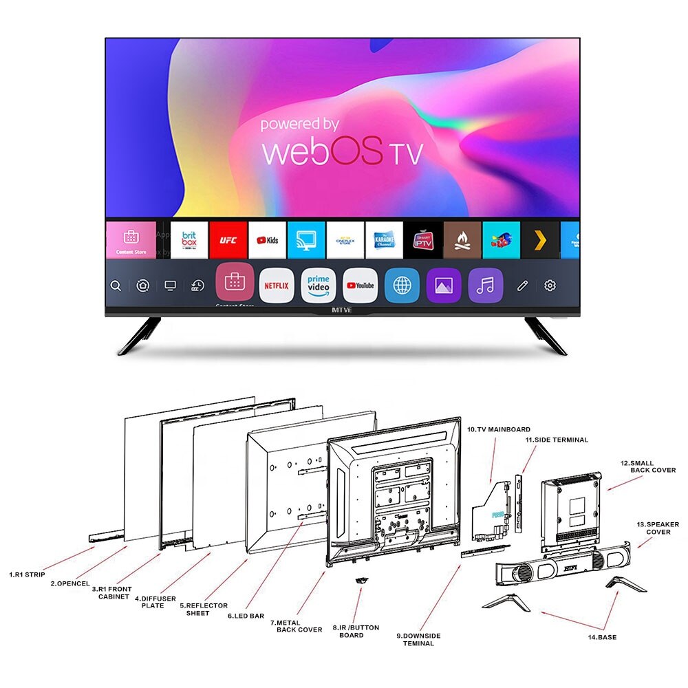 Most Popular Television 4k Smart tv 32 43 50 55 inch TV LED SKD 32 Inch Televisions Smart TV