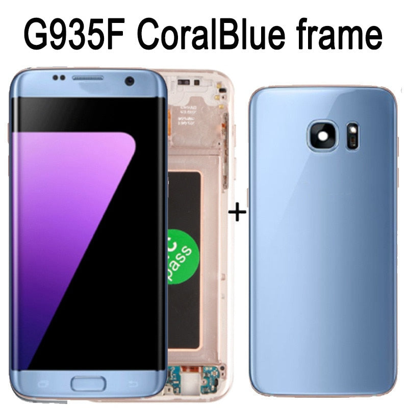 5.5'' Super Amoled LCD For Samsung Galaxy S7 edge LCD G935 G935F Touch Screen Digitizer Assembly Replacement With Burn Shadow