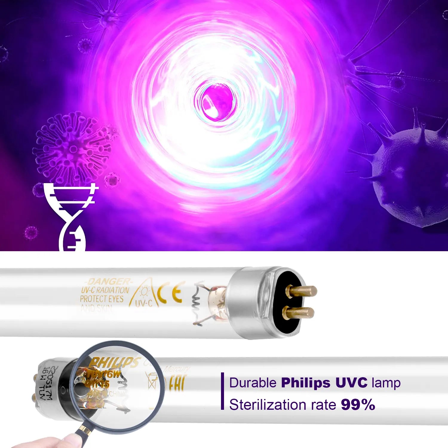 ALTHY Stainless Steel UV Ultraviolet Water Sterilizer Filter System Purifier Direct Drink Disinfection Tube Lamp 2GPM 16W