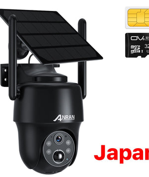 ANRAN 4G LTE Security Camera SIM Card 2K Solar Panel Outdoor Surveillance Battery Two-way Audio Wireless PTZ PIR Human Detection