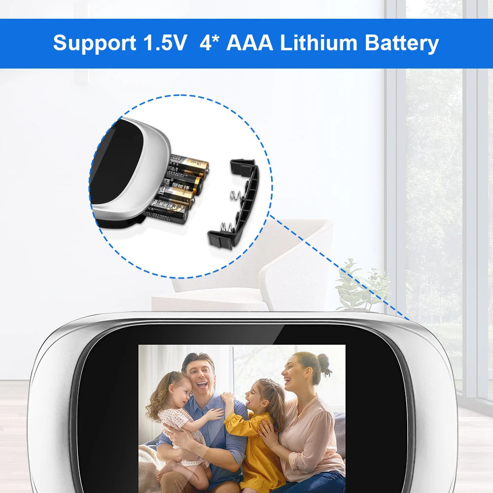WSDCAM 2.8inch LCD Screen Video Doorbell Door Viewer Peephole Doorbell Night Vision Photo Digital Door Monitoring Door Camera