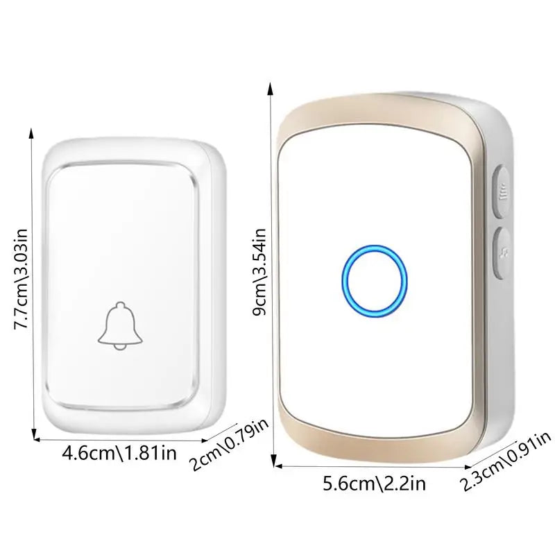 Outdoor Wireless Doorbell Waterproof House Chime Kit Remote Home Garden Remote 60 Songs Door Bell