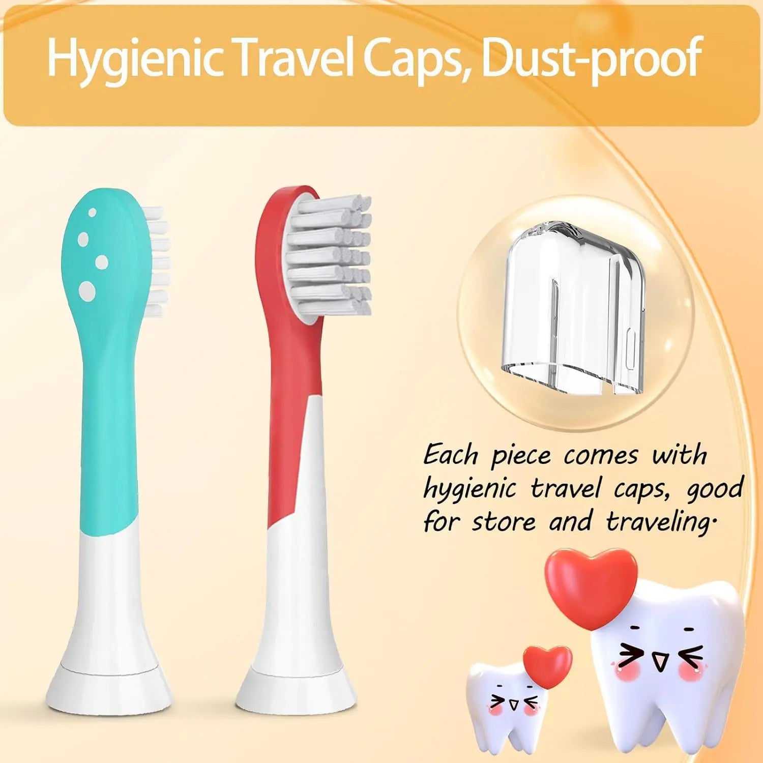 4/8/12/16/20PCS Kids Replacement Toothbrush Heads Compatible with Electric Toothbrush 6032/94 HX6321 HX6340 HX6042 HX6320 HX633
