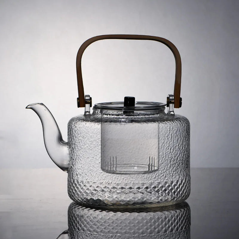 Coffee Mug Cup Warmer 100 Levels Adjustble Electric Heating Pad  1.1/1.2L Heat-Resistant Glass Teapot Water Jug Tea Infuser Gift