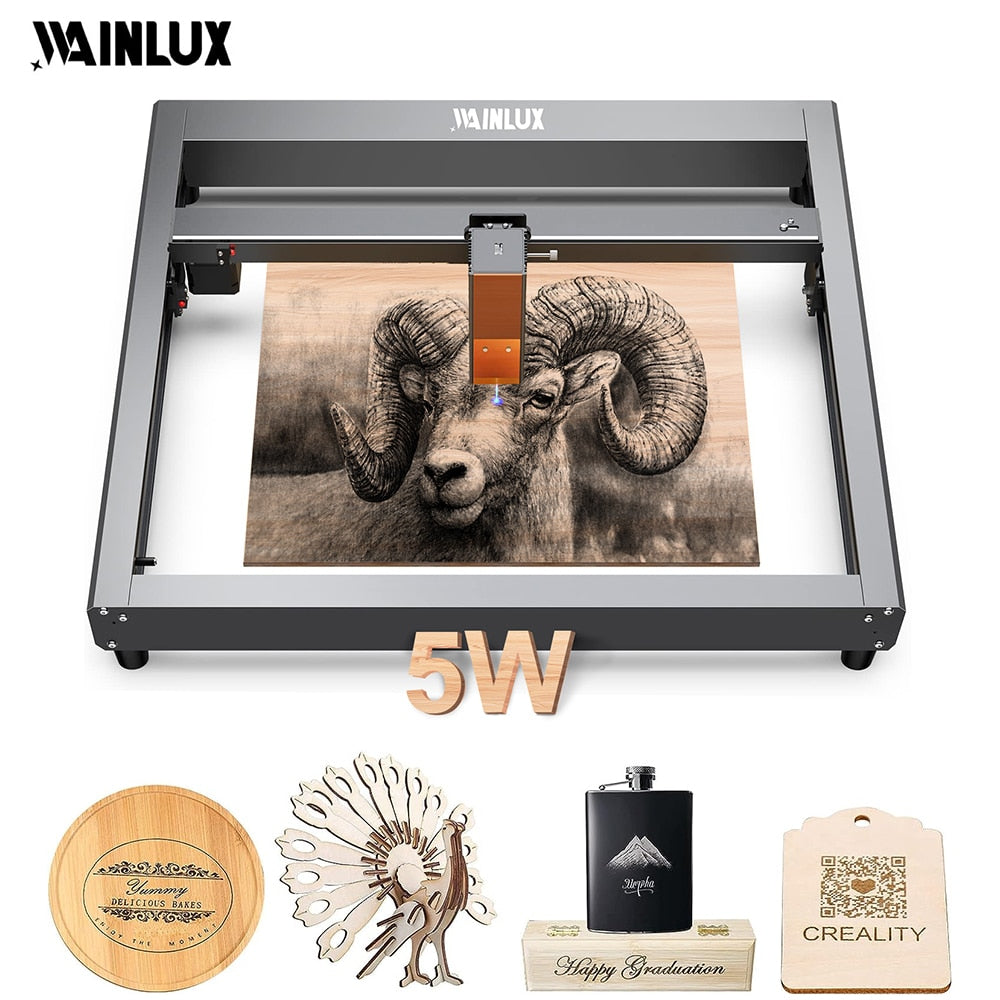 WAINLUX JL7 40W Laser Engraving Machine Working area 400*400mm  Ultra-thin Laser Beam Shaping Technology High-precision Laser