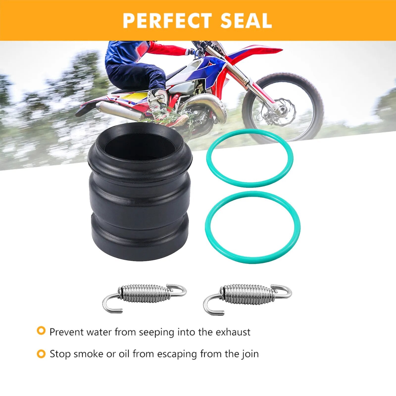 Motorcycle Exhaust Coupler Kit Muffler Tailpipe Rubber Seal For KTM 250 300 EXC MXC XCW XC SX 6D Freeride 1998-2016 50205057000