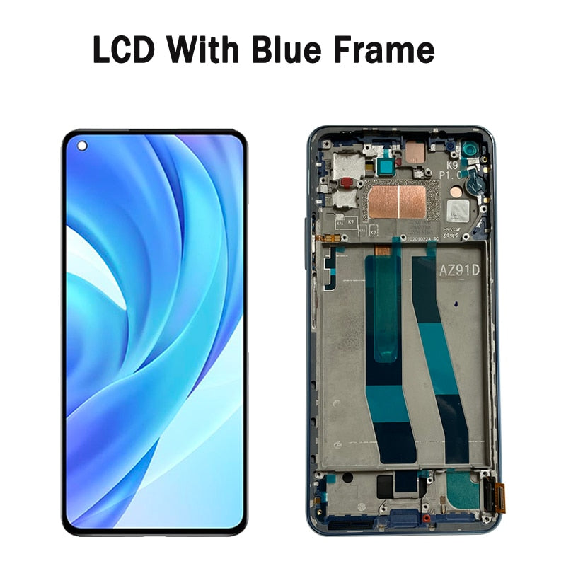 6.55" 100% Original AMOLED For Xiaomi Mi 11 Lite 5G NE LCD 2109119DG 2107119DC 2109119DI Display Touch Screen Digitizer Assembly