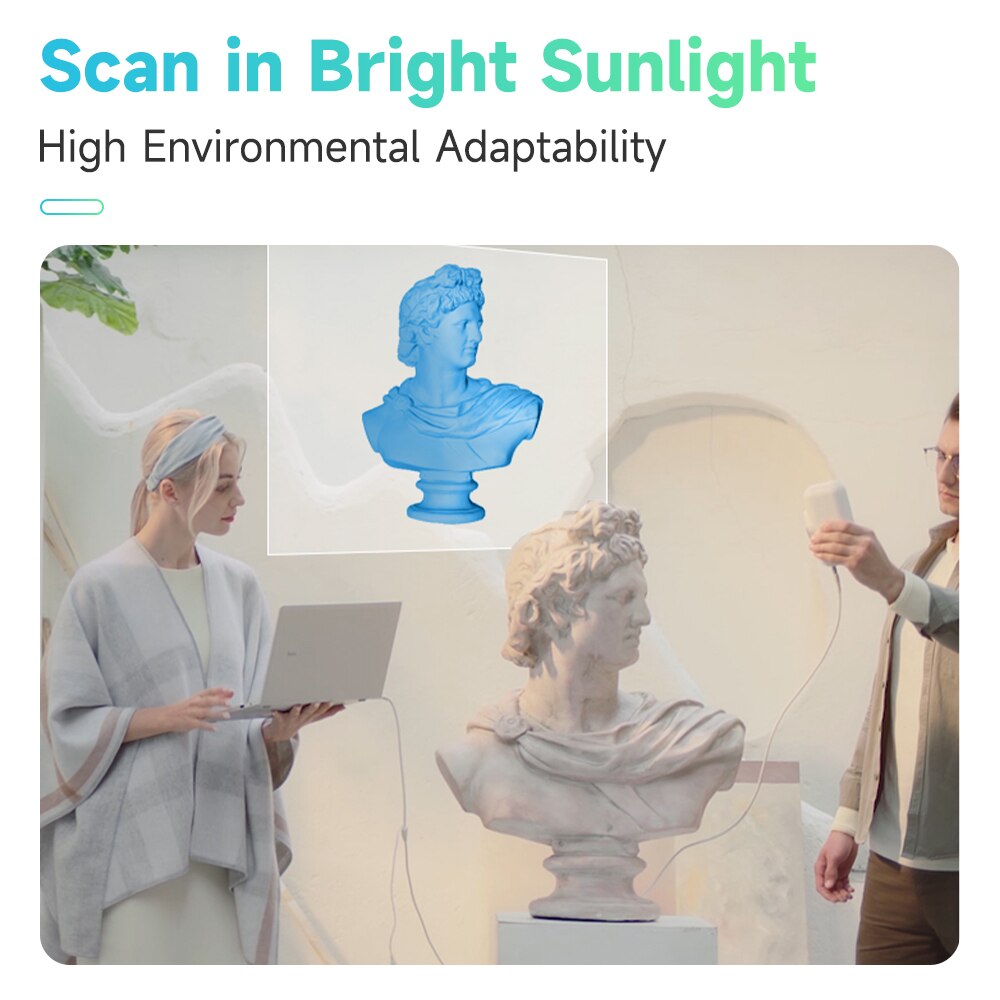 Creality CR Scan Lizard 3D Scanner Up to 0.05mm Accuracy Scan Without Sticking Point Scan in Sunlight No-Marker Scanning