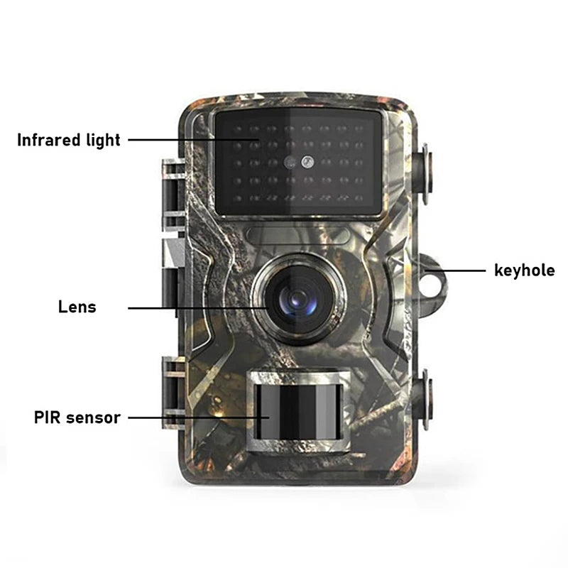 Trail Camera 20MP 1080P Waterproof PIR Infrared Hunting Camera With Night Vision Wildlife Cam Surveillance Tracking Camera 32GB