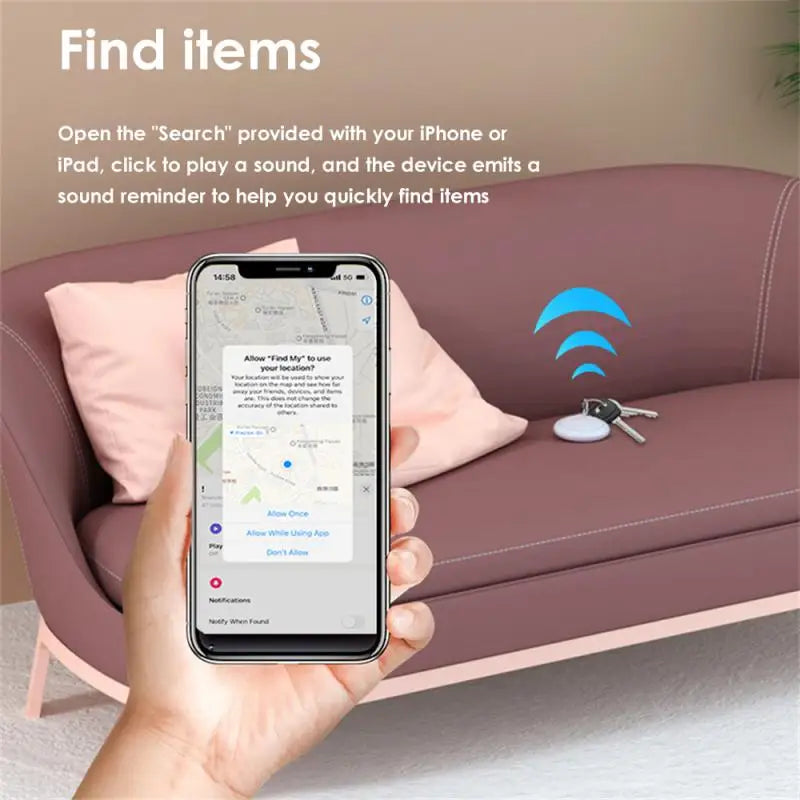 Mini Anti-lost Device Item Positioning Anti-lost Security Alarm Device GPS Tracker For Pet Children Key Work With Apple Find My