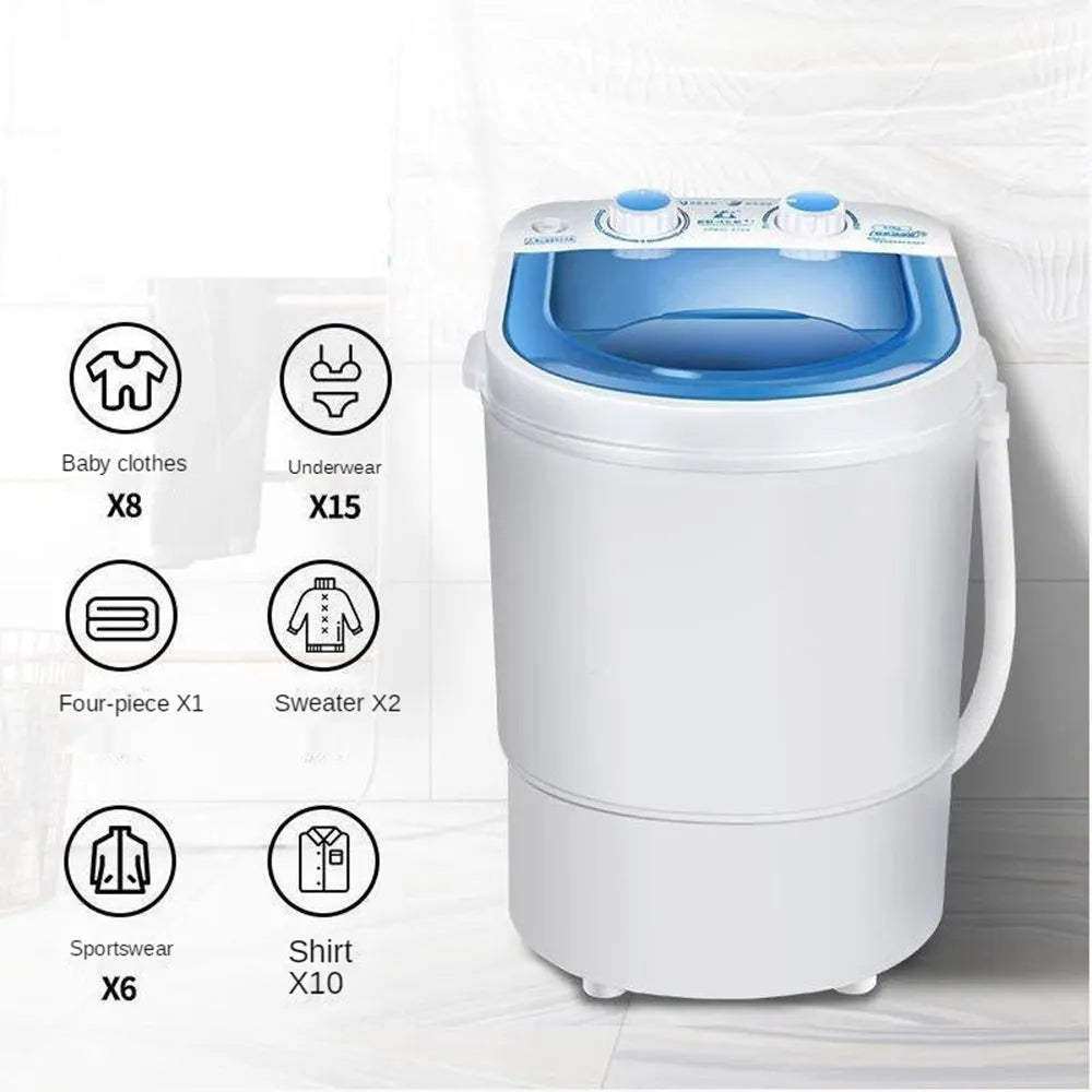 110V 220V Portable Washing Machine Large with Dryer Bucket for Clothes Shoe Mini Washing Machine Automatic Underwear Sock Washer