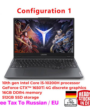 Original Lenovo Legion Y7000 Gaming Laptop Intel Core i5-10200H 16GB RAM 512GB SSD GeForce GTX 1650Ti 15.6" HD Display Notebook