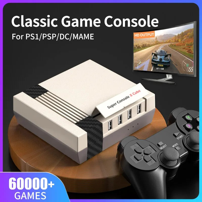 KINHANK Super Console X Cube Retro Video Game Console Support 60000 Games for Naomi/DC/MAME/Arcade HD Output Gift for Kid