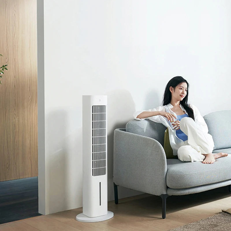 XIAOMI MIJIA Smatr Evaporative Cooling Fan Portable Air Conditioner Cooler 7.9m/s Strong Wind Speed 99.99% Antibacterial Rate