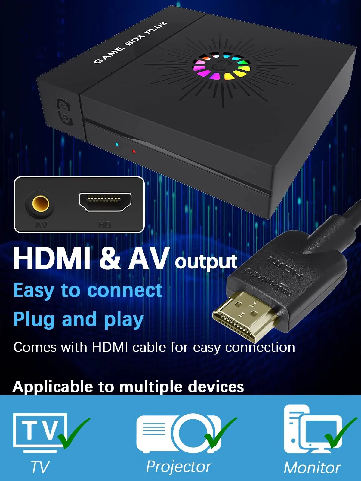 Super Game Box Retro Console - 128GB 10000+ 2D/3D Classic Games 4K HDMI HD Output 25 Emulators Plug & Play