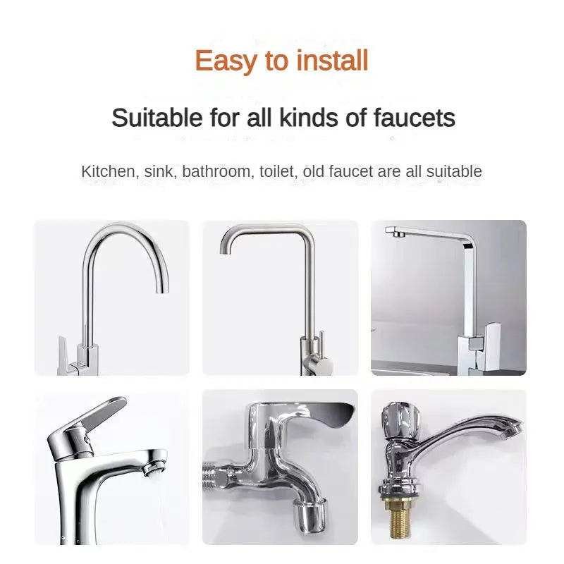 Kitchen Bathroom Drinking Water Purifier Faucet Tap Stainless Steel Filter Ceramic Cartridge Activated Carbon Fine Filtration