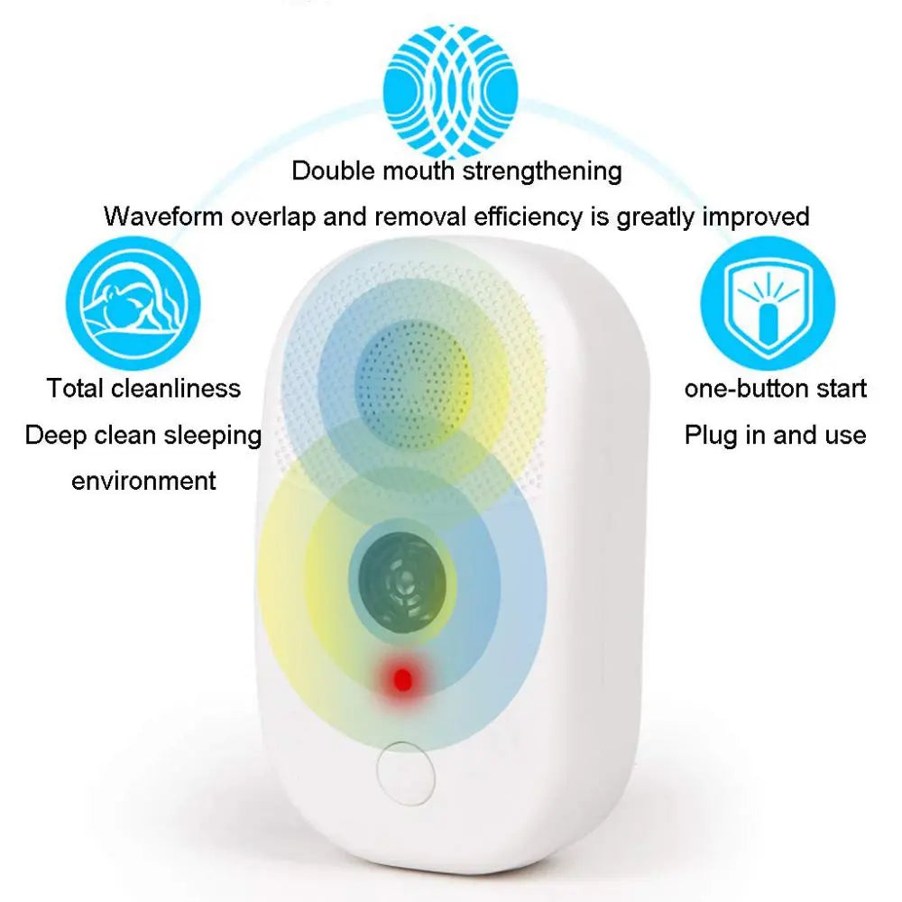 Ultrasonic Mite Killer Controller Dust Mite Eliminator Repeller Cleaner Electronic Mini Mite Vacuum Bed Bug Cleaner Dropshipping