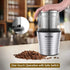 BioloMix 2-in-1 Wet and Dry Double Cups 300W Electric Spices and Coffee Bean Grinder Stainless Steel Body and Miller Blades