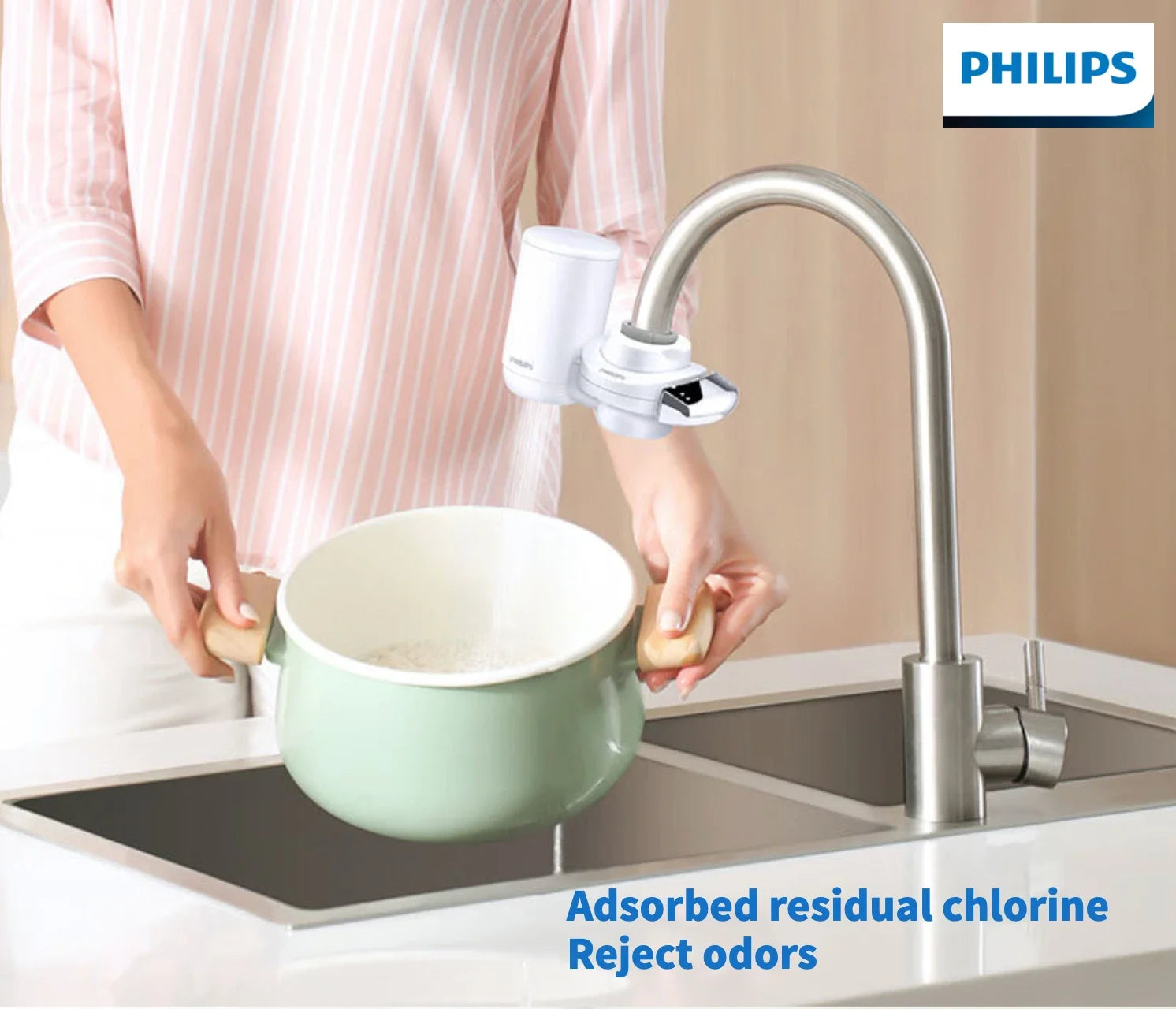 Philips Water Purification Filter Purifier Clean Kitchen Faucet Home Water Filter Nozzle Bacteria Removal One Machine One Core
