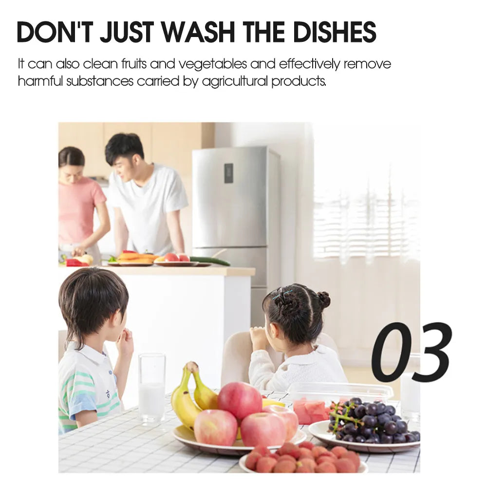 Mini Ultrasonic Dishwasher Portable Multifunctional Fruit Vegetable Dish Washer Household Dish Washing Machine Washing Machine