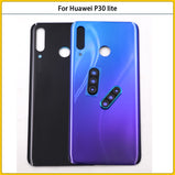 New For Huawei P30 Lite Nova 4e Battery Back Cover Rear Door 3D Glass Panel P30Lite Housing Case Adhesive + Camera Lens Replace