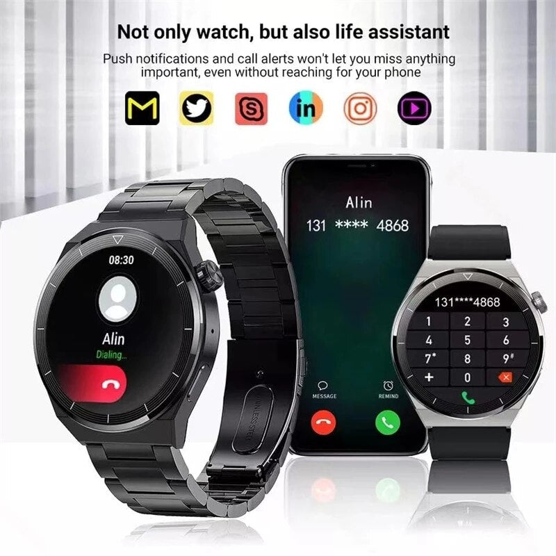 LIGE Smart Watch For Men 2023 Bluetooth Answer Calls Waterproof Watches Sports Fitness Tracker Men Smartwatch Relogio Masculino