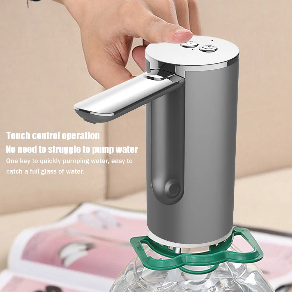 Bottle Water Extractor Portable Drinking Water Bottle Pump Dispenser USB Charge Automatic Touch Operation for Kitchen Workshop