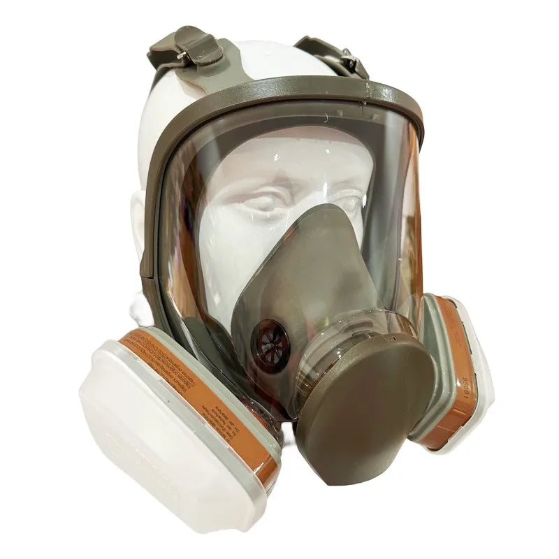 6800 Full Face Gas Mask with Formaldehyde Anti-Fog 17in1 Suit Industrial PaintSpray Safety Work Pesticide Reusable Respirator
