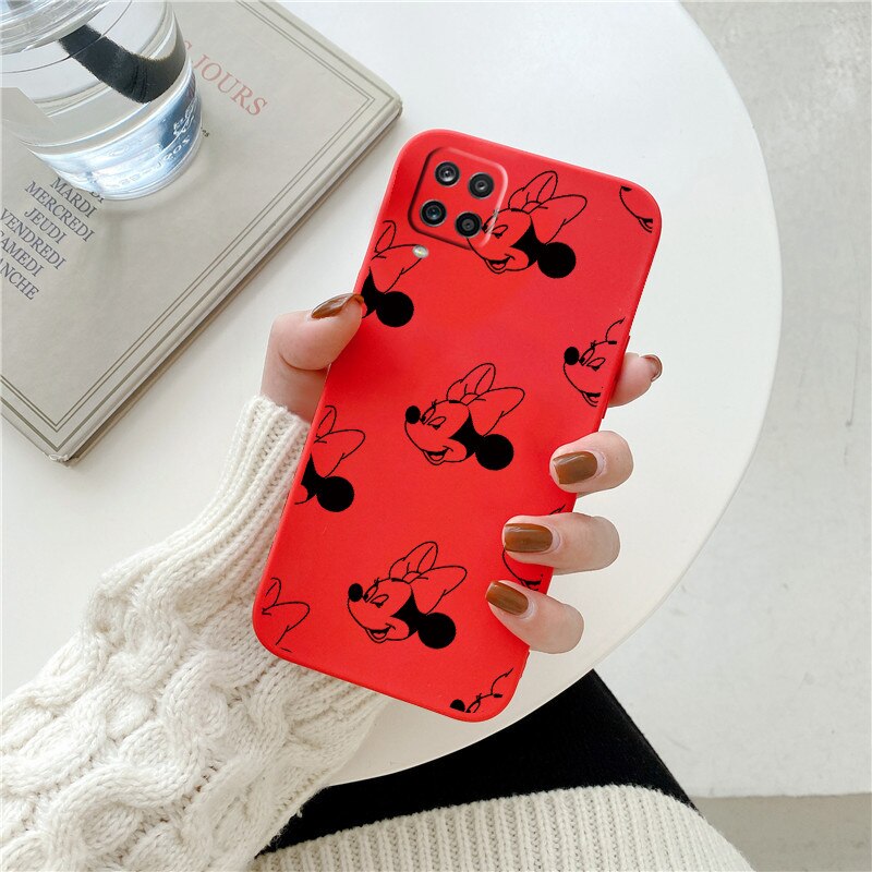 A12 4G Phone Case For Samsung Galaxy A12 M12 F12 4G Mickey Mouse Disney Soft Cover For Samsung A 12 4G F12 M12 4G Bumper Fundas