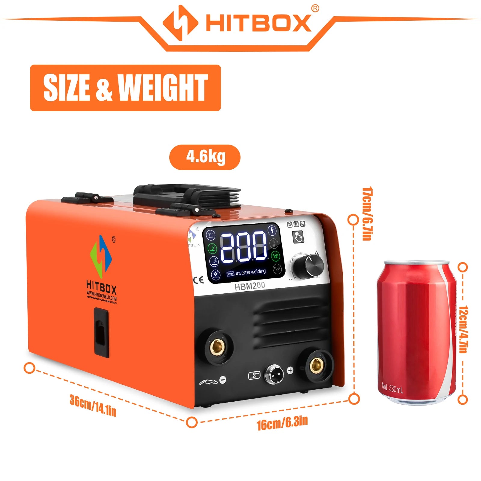 HITBOX 3 in1 HBM200 MIG Semi-automatic Welding Machine without Gas Inverter MMA Arc MIG TIG Welder Synergy сварочный полуавтомат