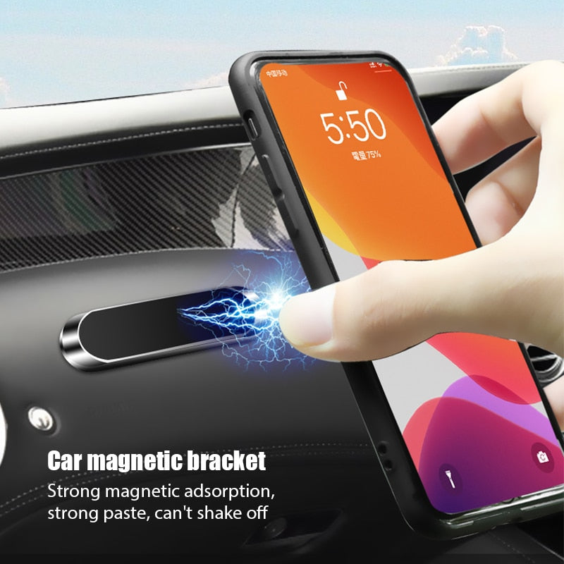 Strip Magnetic Holder Stand Magnet Cellphone Bracket Car Magnetic car phone Holder for iPhone 12 Pro Max Samsung xiaomi huawei