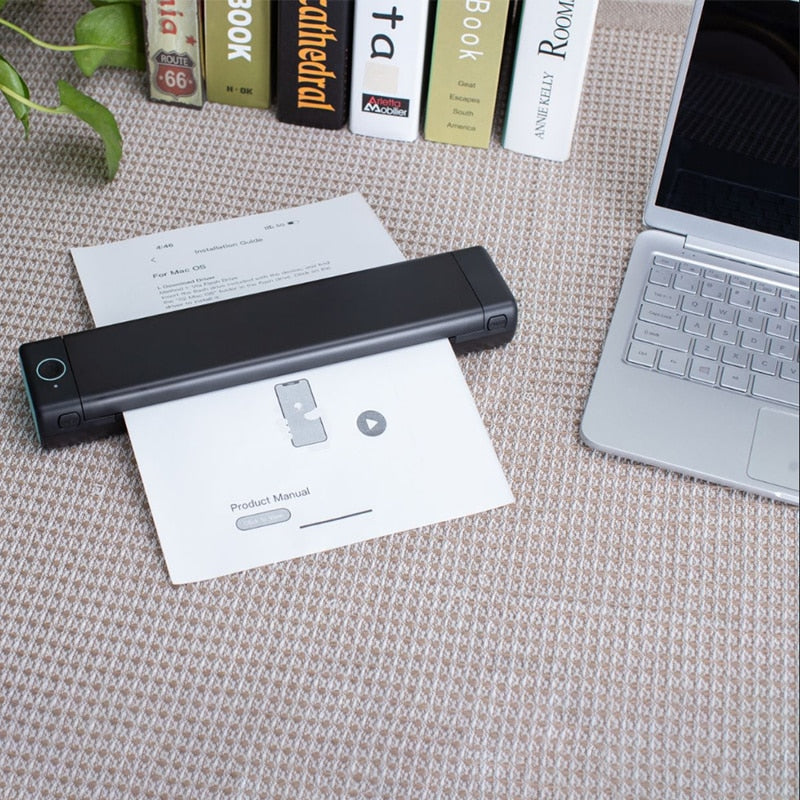 Portable Printers M08f A4 Wireless For Travel Thermal Printer Use For Mobile Office, Support 8.26"X11.69" A4 Size Thermal Paper