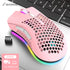 BM600 Rechargeable Gaming Mouse USB 2.4G Wireless RGB Light Honeycomb Gaming Mouse Desktop PC Computers Notebook Laptop Mice