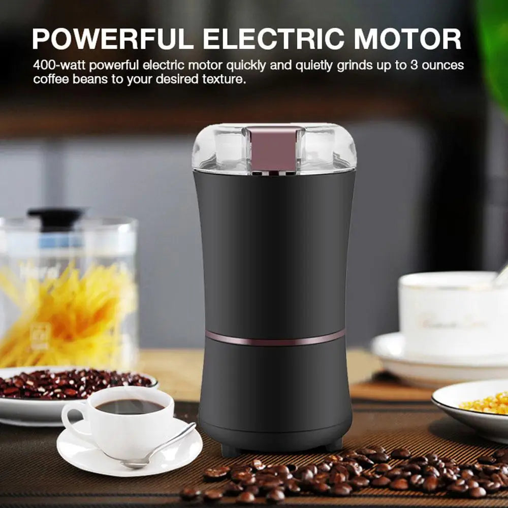 Powerful Spice Nuts Seeds Coffee Bean Grind Machine Electronic Kitchen Electric Coffee Grinder 400W Mini Salt Pepper Grinder
