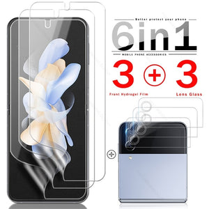 8 in 1 9D Screen Protector Soft Hydrogel Film For Samsung Galaxy Z Flip4 5G Flip 4 Camera Protective Glass Samung ZFlip4 ZFlip 4