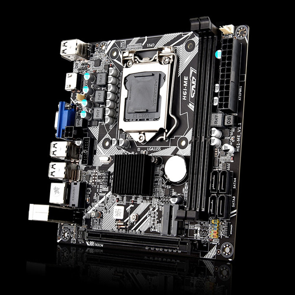 H61-ME 16GB Mini ITX Motherboard LGA 1155 Supports NVME M.2 and WIFI Bluetooth Ports VGA/HD/SATA2.0 Interface PC DDR3 base