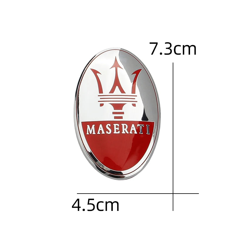 Car Metal Head Hood Logo Emblem Badge Decals Sticker For Maserati ghibli quattroporte Levante Gran Turismo GC GT GTS Q4 SQ4