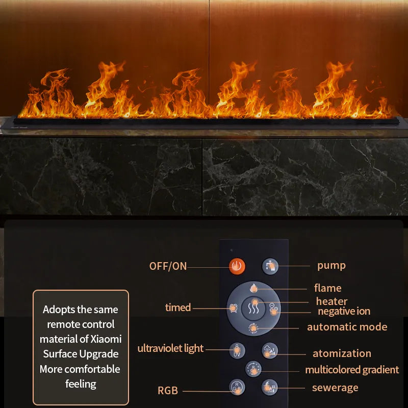 3D fog led Atomization Flame Electric Water Mist with Remote Control Electric Fireplaces Simulation Flame Water Vapor Fireplace