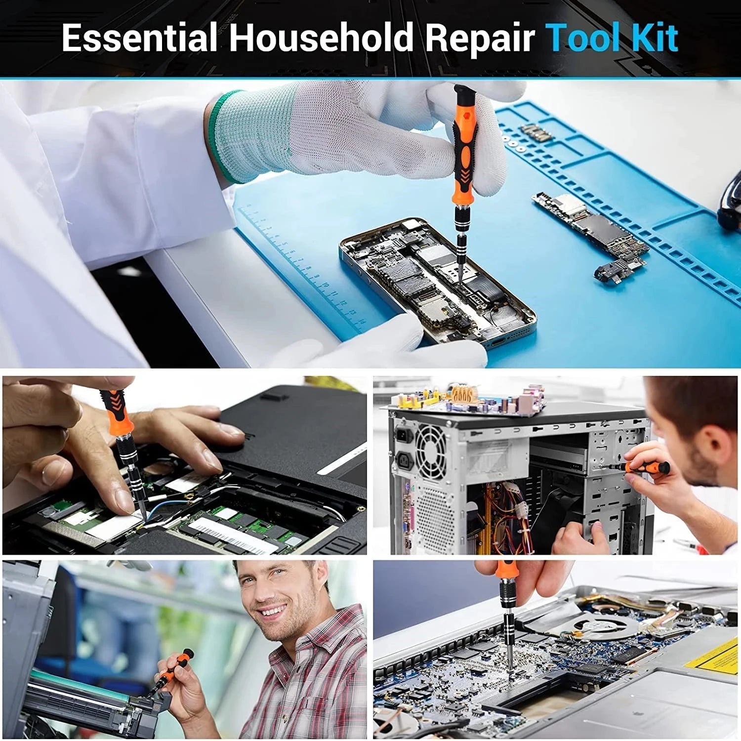 WOZOBUY 115/122/135 in 1 Screwdriver Set of Screw Driver Bit Set Multi-function Precision Mobile Phone Repair Hand Tool Torx Hex