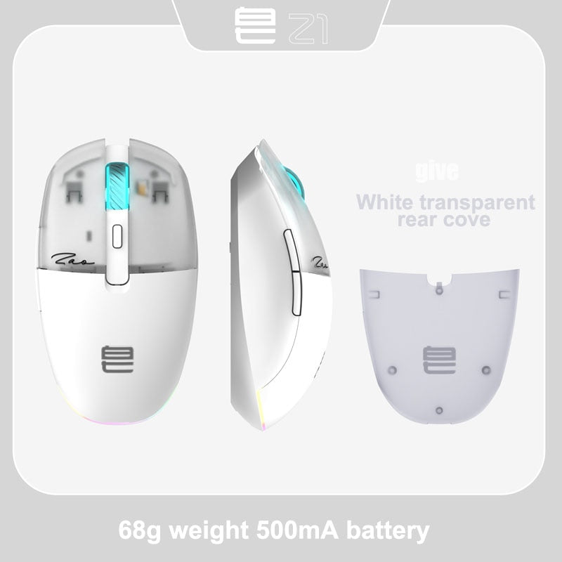 Wireless Mouse RGB Light, PAW3395, TTC Golden Wheel Encoder, Kaihua GM8.0 Black Mamba Micro Motion, 65g Ultra Light