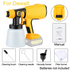 800ML Handheld Electric Spray Gun For Dewalt 18V 20V Lithium Battery Cordless High Power Paint Sprayer with 3 Spray Patterns