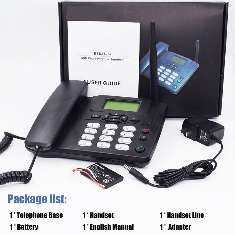 GSM SIM Card Desktop Wireless Phone Home Landline Telephone Wall Mount With FM Radio Fixed Telephone Wired Phone Home