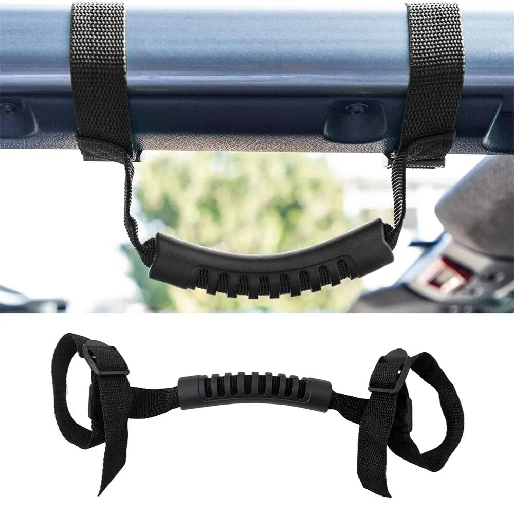 4pcs Armrest Top Grab Handles Grip Bar Pulling Tab Roll Bar Mount For Jeep Wrangler CJ TJ JK JL Sports Sahara Rubicon X 4X4 392