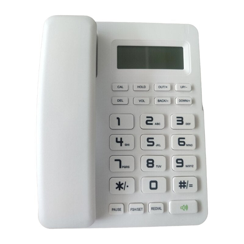 VTC-500 Corded Landline Phone Big Button and LCD Display for Seniors Desktop Wall Mount Telephone for Home and Office